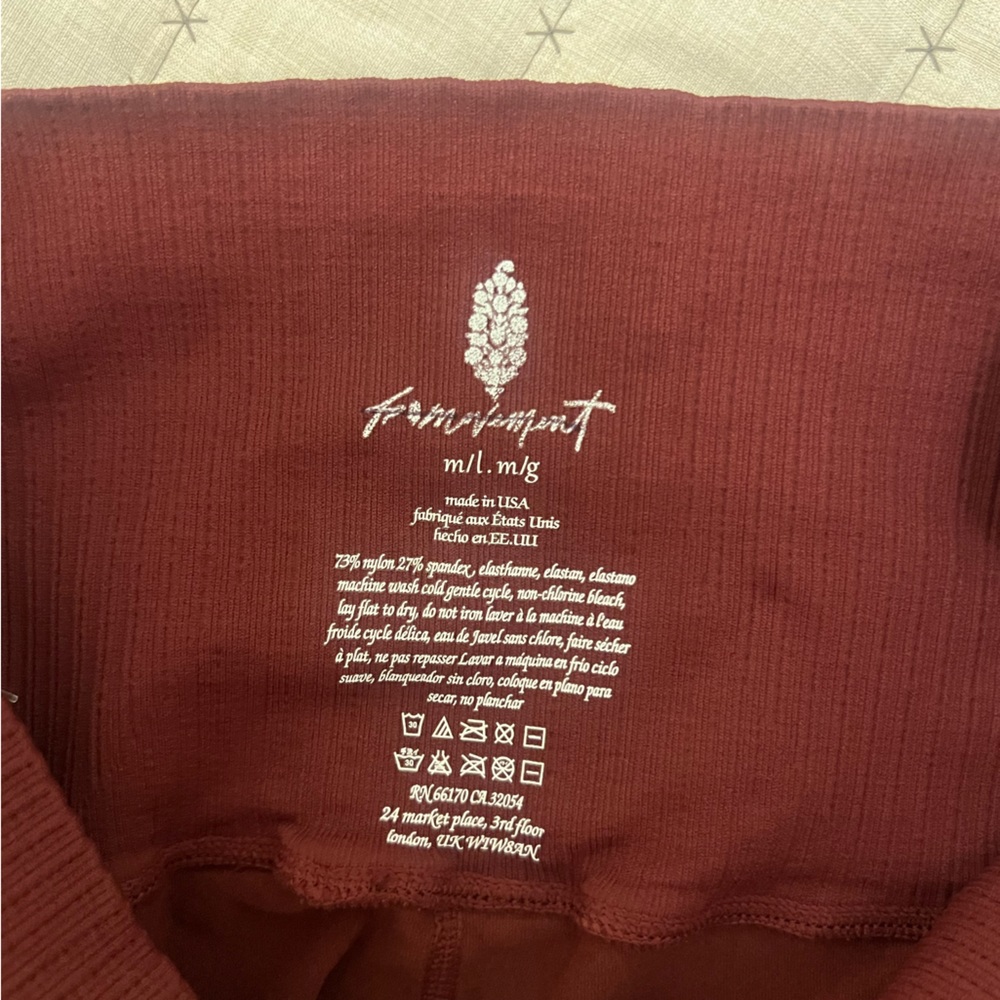 FP Seamless High-Waist Burgundy Women’s Shorts - Unbranded - Picture 6 of 7